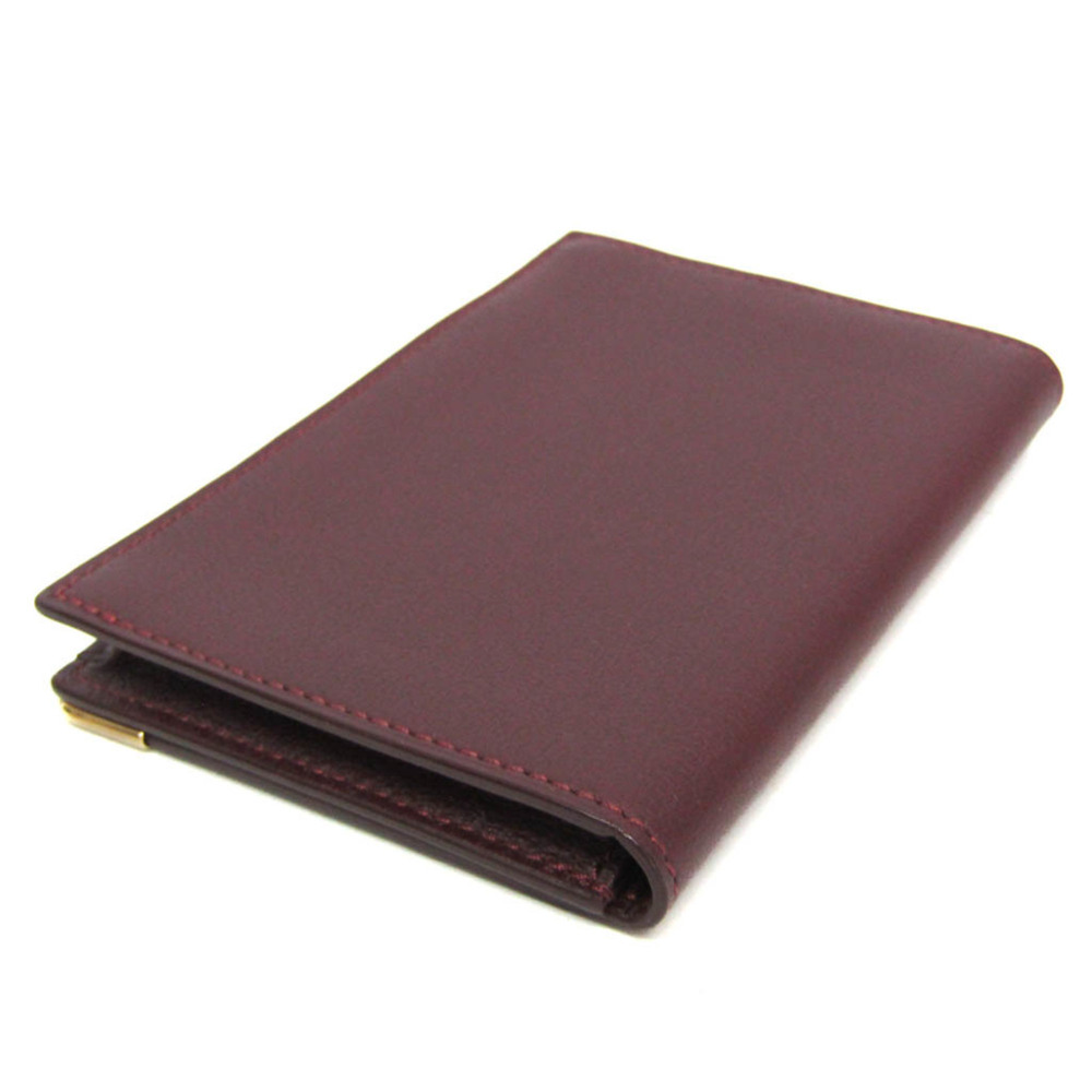 Cartier Must De Cartier L3001372 Leather Card Case Bordeaux - Picture 3 of 9